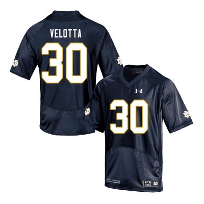 Notre Dame Fighting Irish Men's Chris Velotta #30 Navy Under Armour Authentic Stitched College NCAA Football Jersey TIO5599ZR